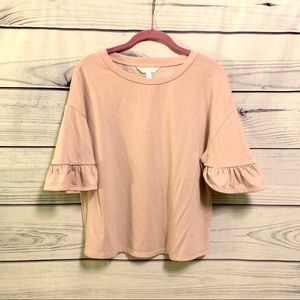 Lauren Conrad | Light Pink Ruffle Top